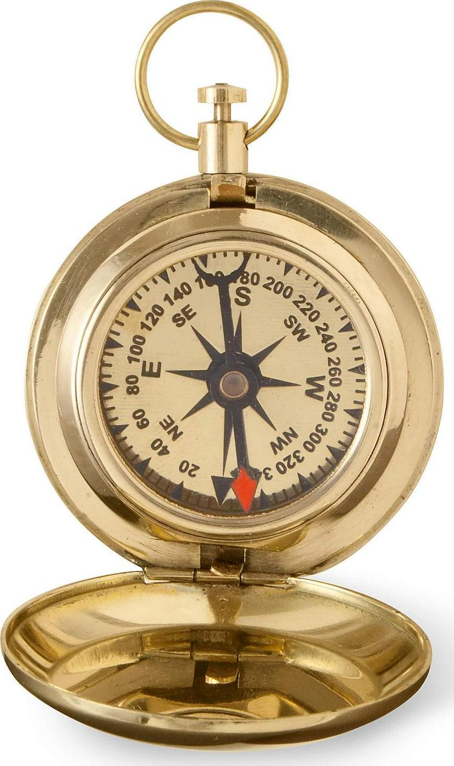 High Polish Gold Keepsake Compass