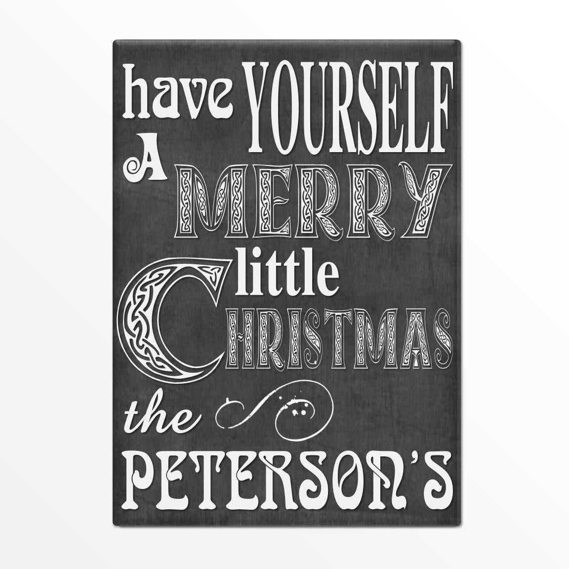 Holiday Canvas Sign - Merry Little Christmas