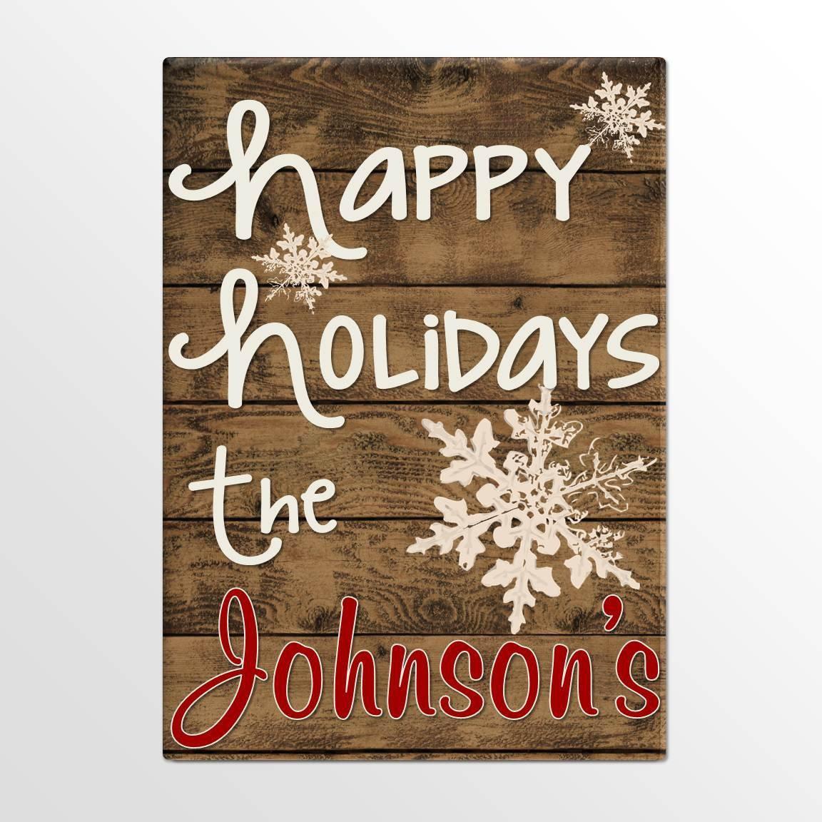 Holiday Canvas Sign - Happy Holidays Canvas