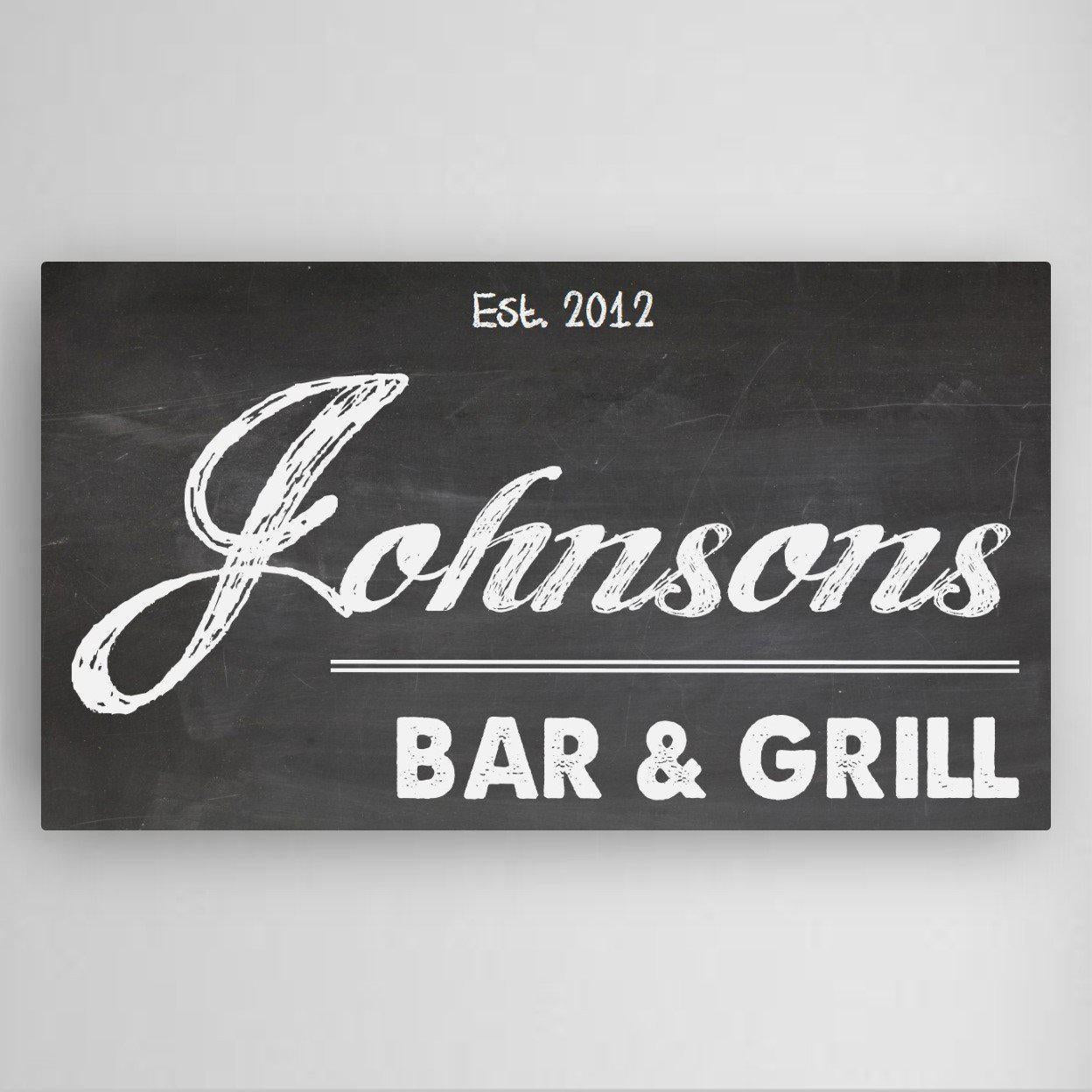 Home Bar Canvas Sign