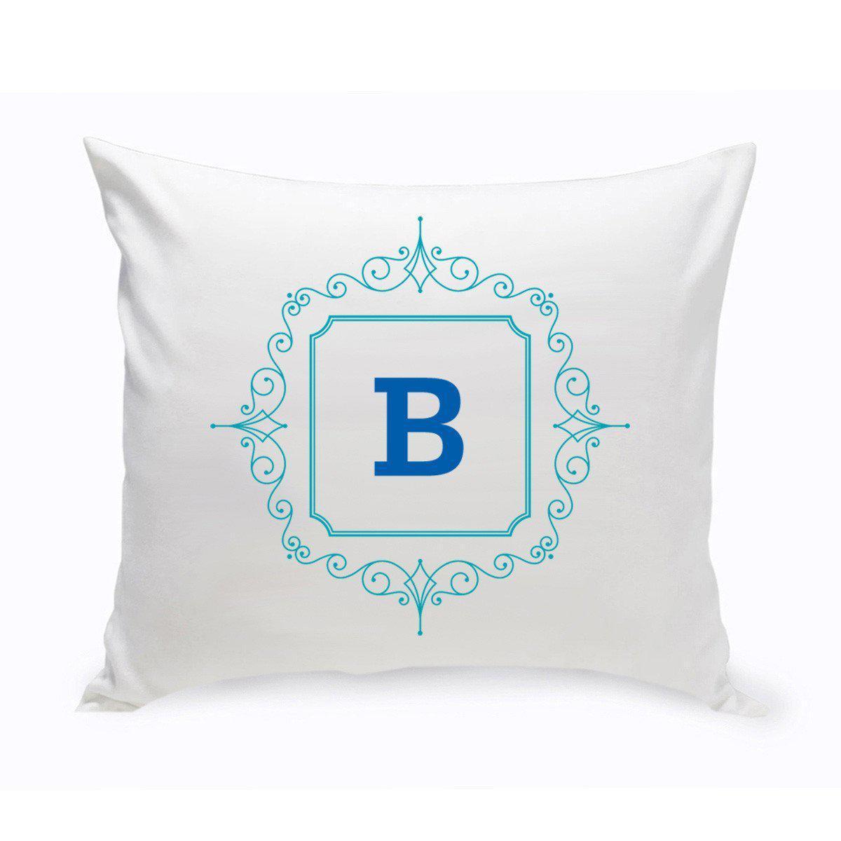 Initial Motif Throw Pillow