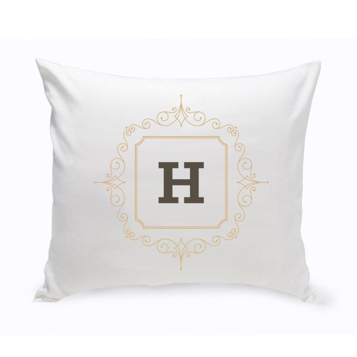 Initial Motif Throw Pillow