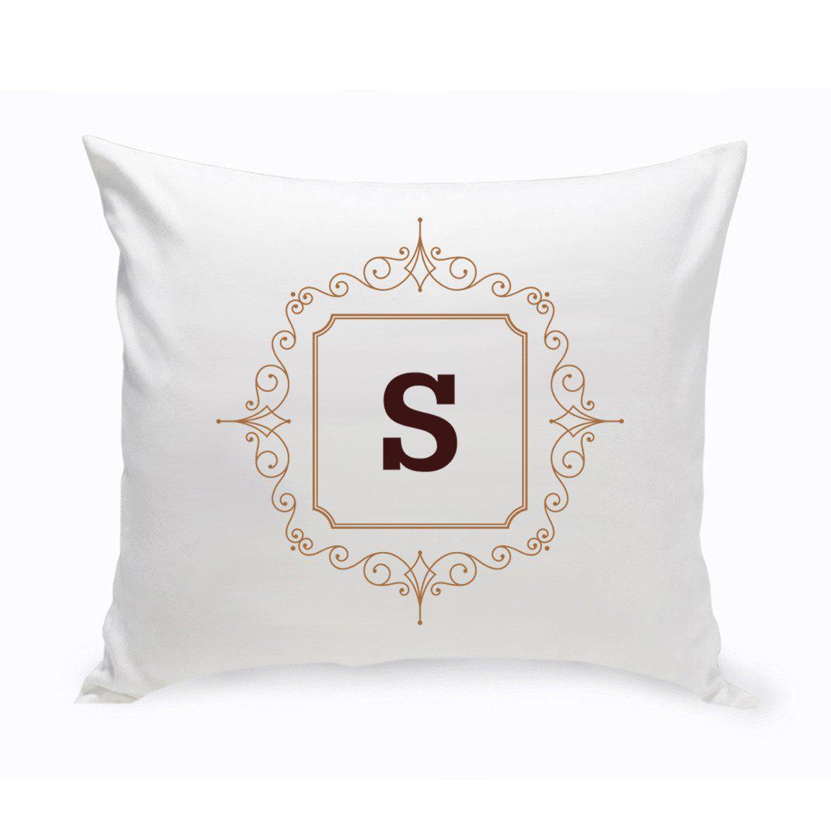 Initial Motif Throw Pillow