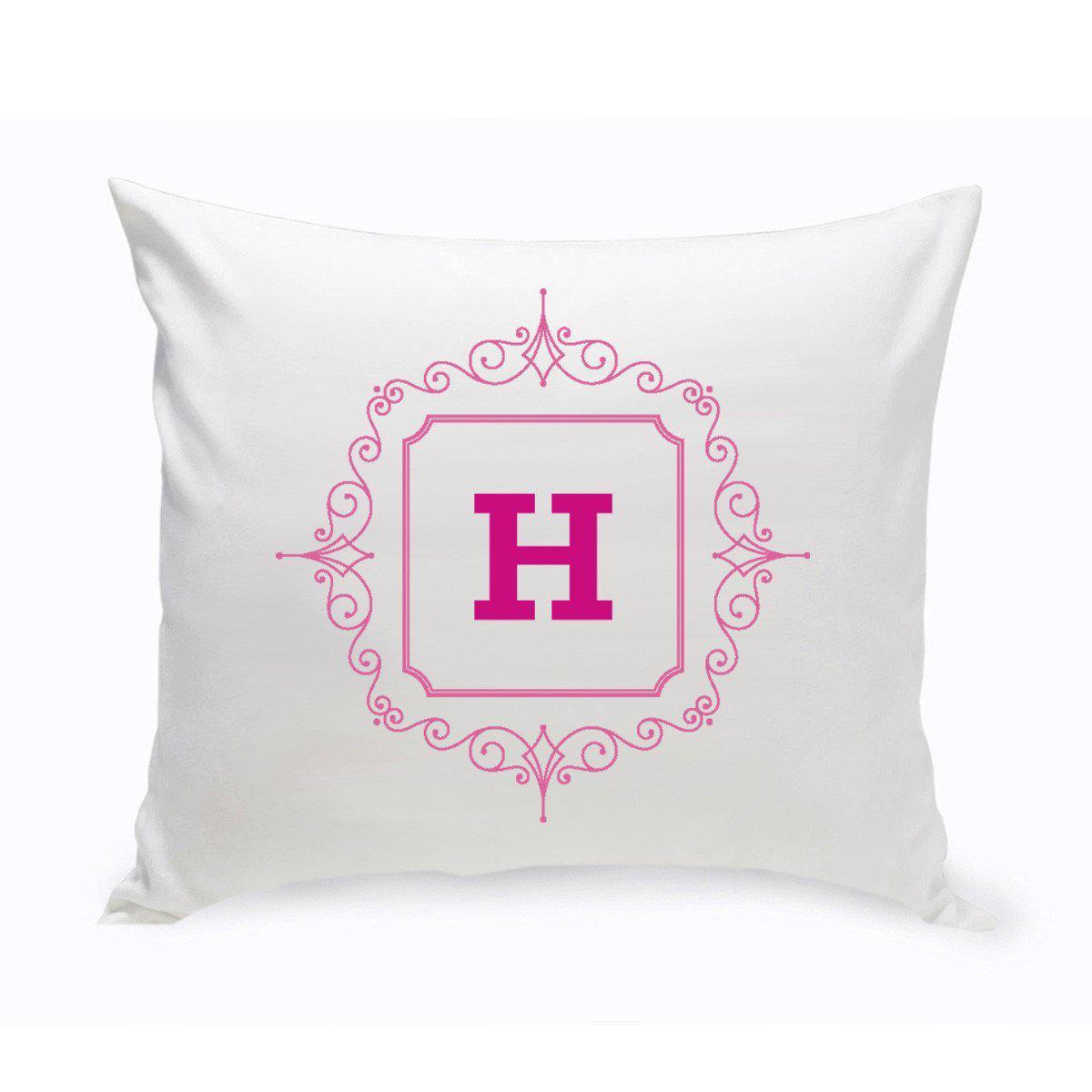 Initial Motif Throw Pillow