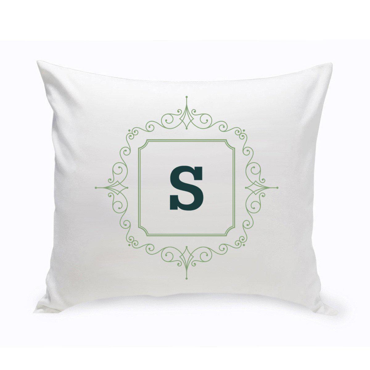 Initial Motif Throw Pillow