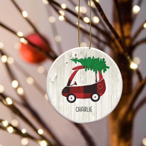 Kids Car Ceramic Ornament