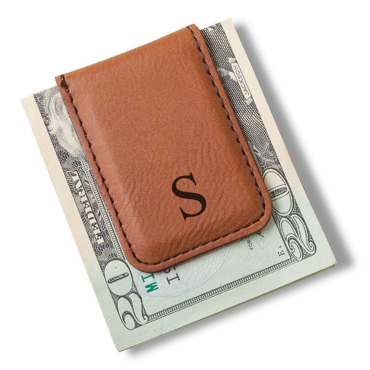 Men's Magnetic Money Clip - Single Initial