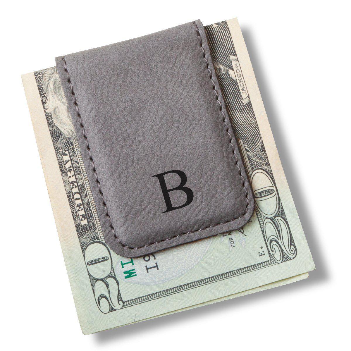 Men's Magnetic Money Clip - Single Initial