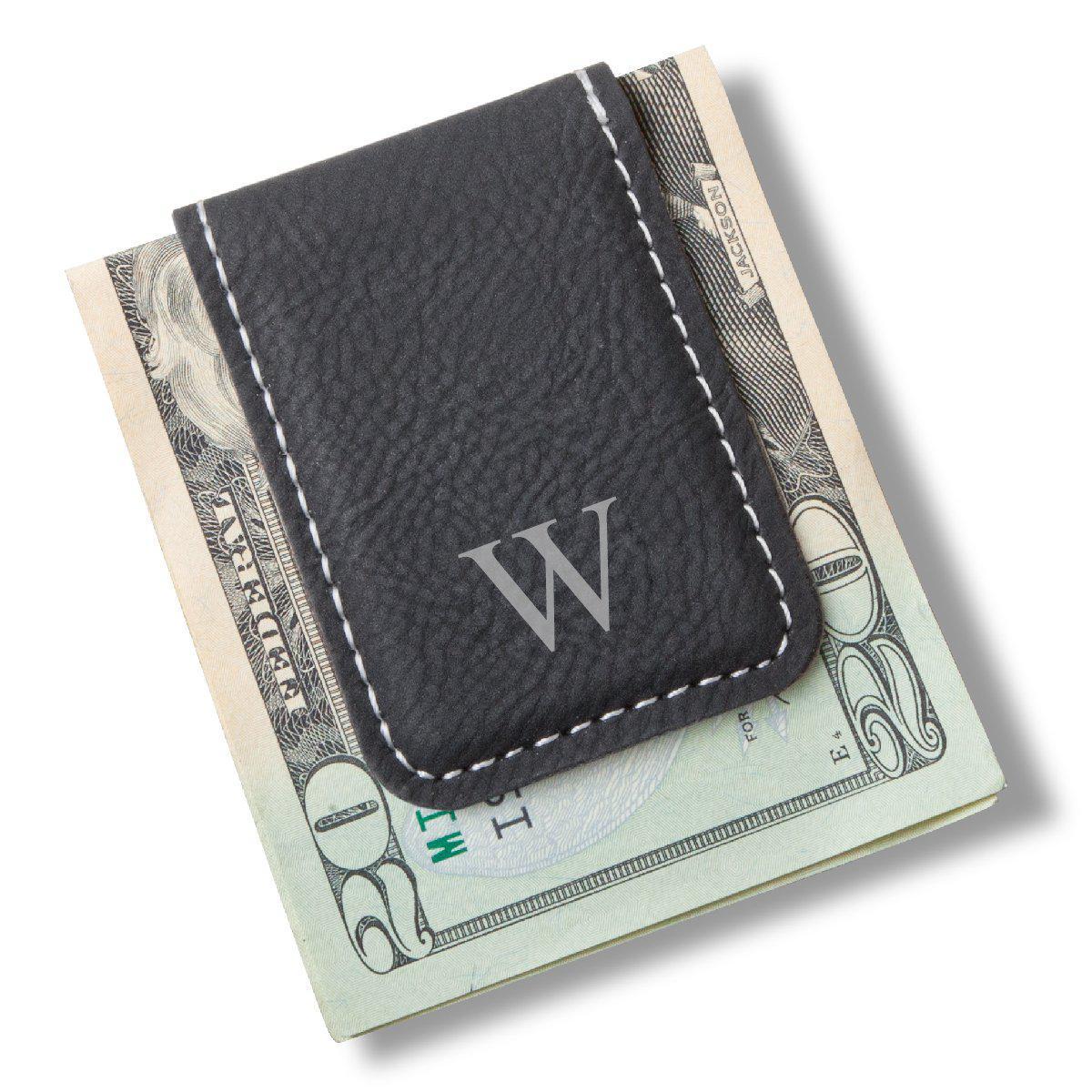 Men's Magnetic Money Clip - Single Initial