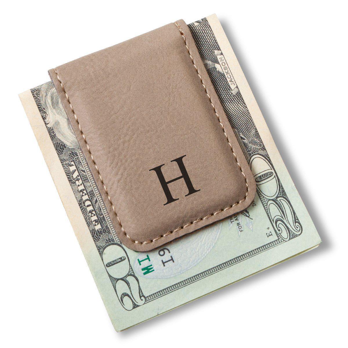 Men's Magnetic Money Clip - Single Initial