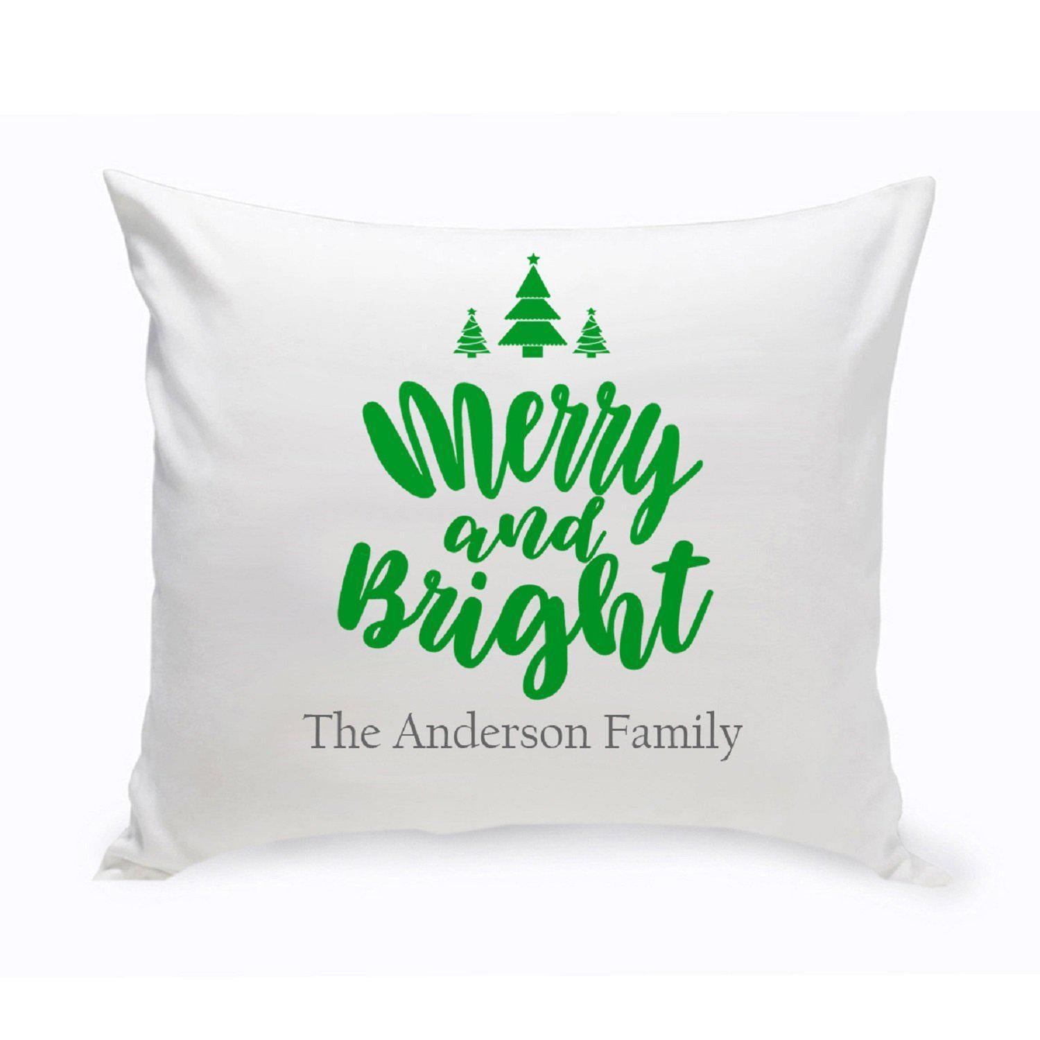 Merry and Bright Throw Pillow