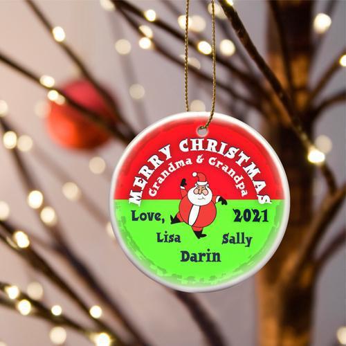 Merry Christmas Ceramic Ornament