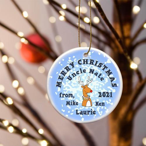 Merry Christmas Ceramic Ornament