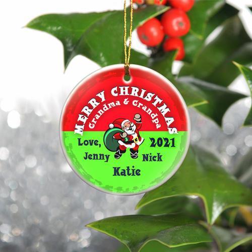 Merry Christmas Ceramic Ornament