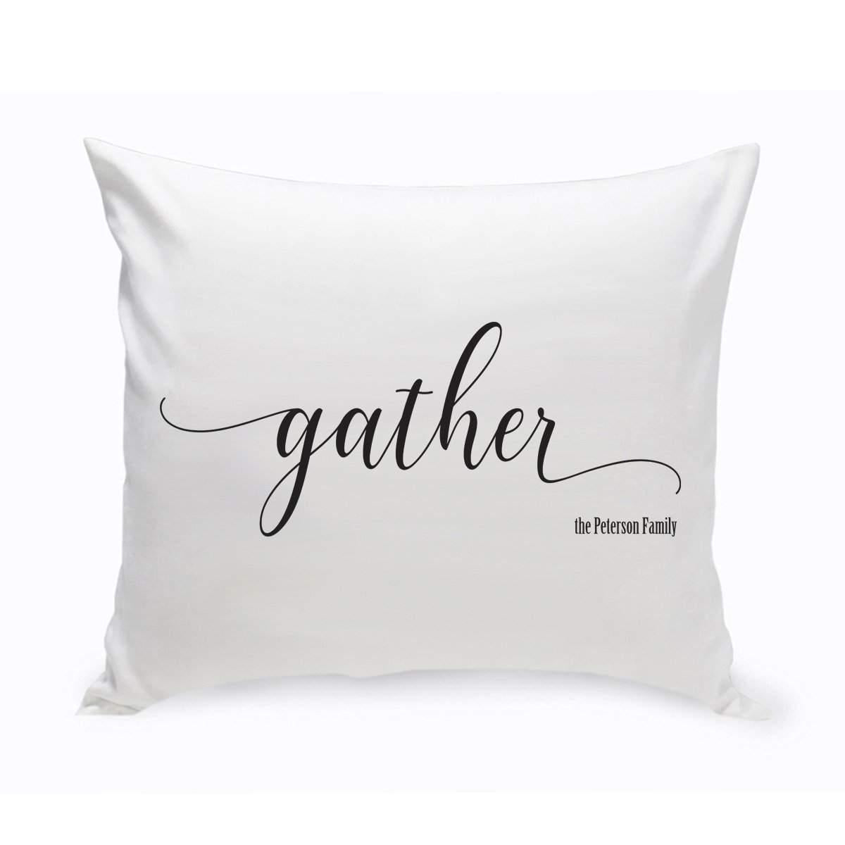 Modern Farmhouse Personalized Gather Throw Pillow