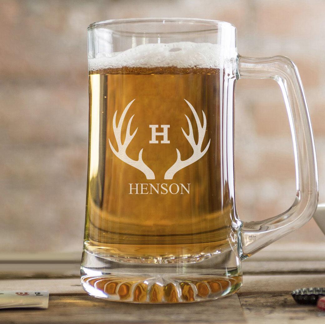 Monogrammed 25 oz. Beer Mug for Groomsmen