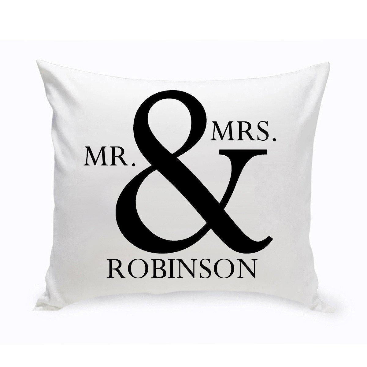 Mr and Mrs Throw Pillow