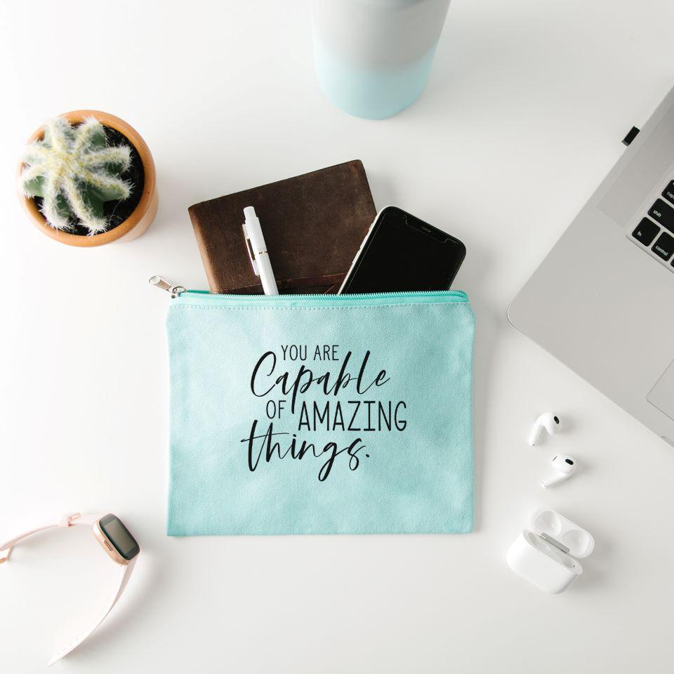 Non-Personalized Motivational Makeup Bag