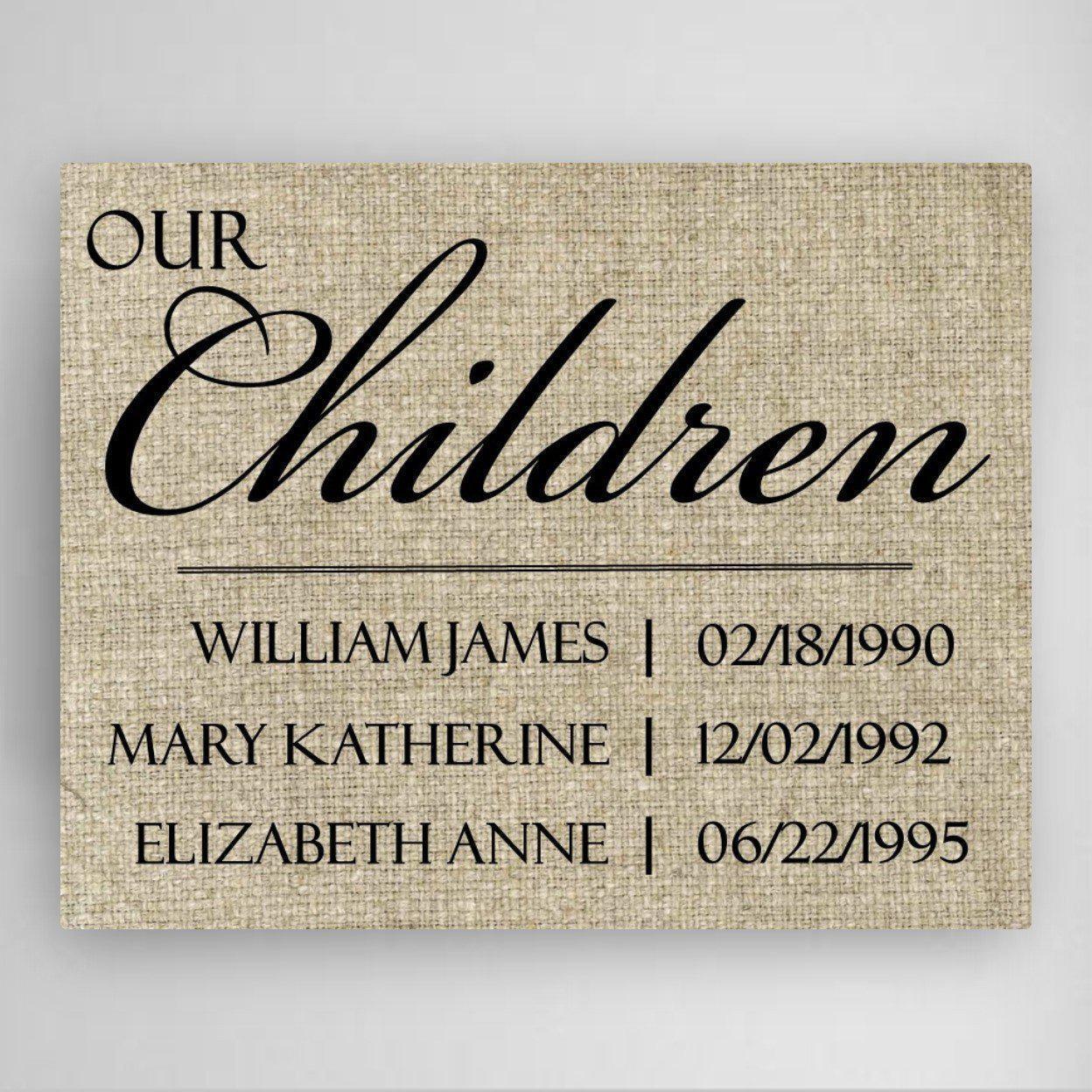 Our Children Canvas Sign