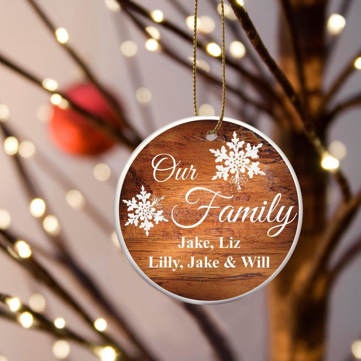 Our Family Ceramic Ornament