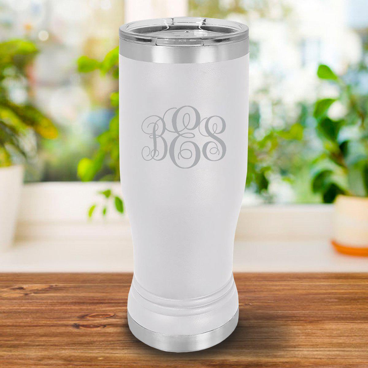 Personalized 20oz. White Insulated Pilsner