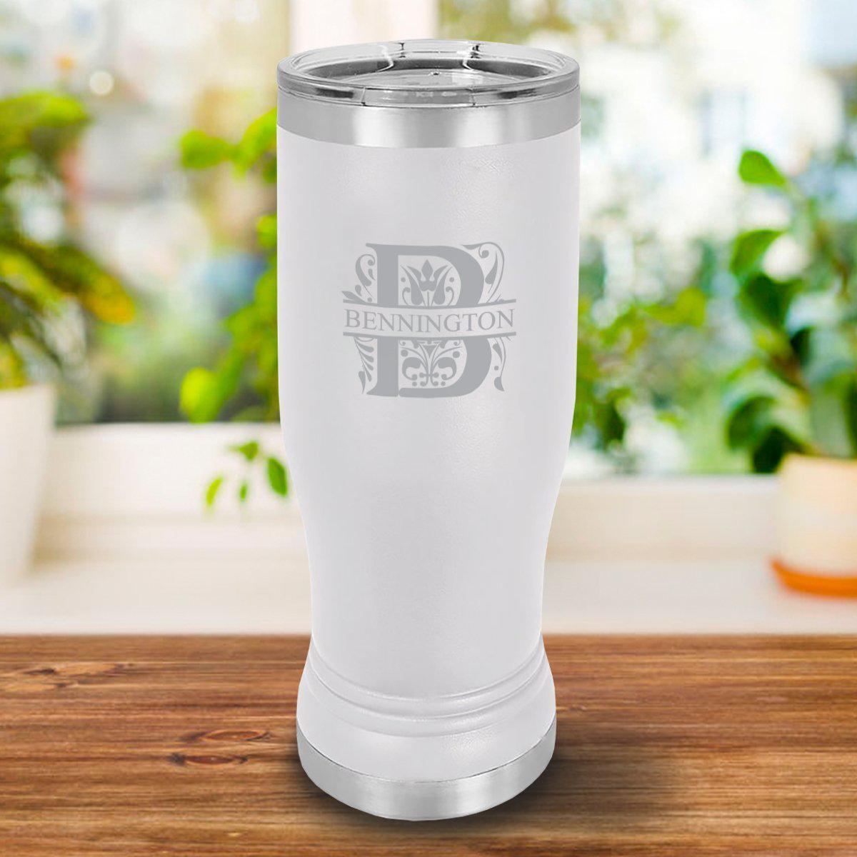 Personalized 20oz. White Insulated Pilsner