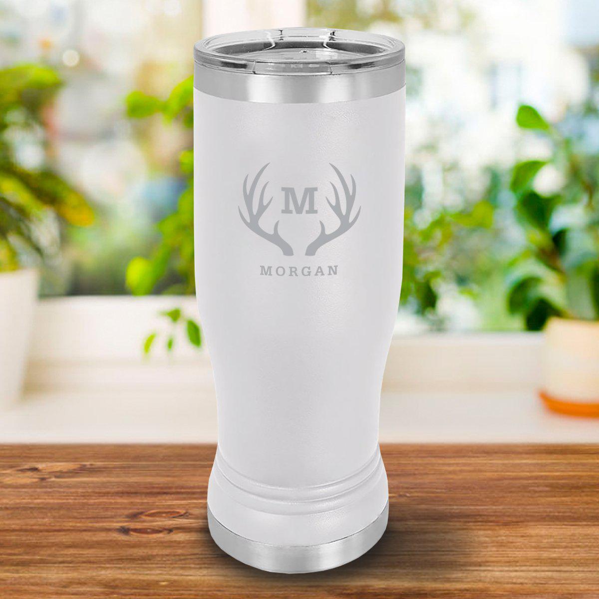 Personalized 20oz. White Insulated Pilsner