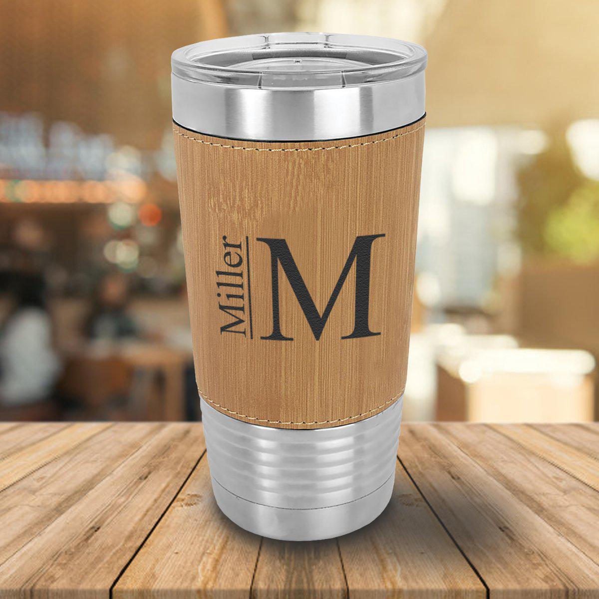 Personalized Bamboo Wrapped Tumbler - 20oz.