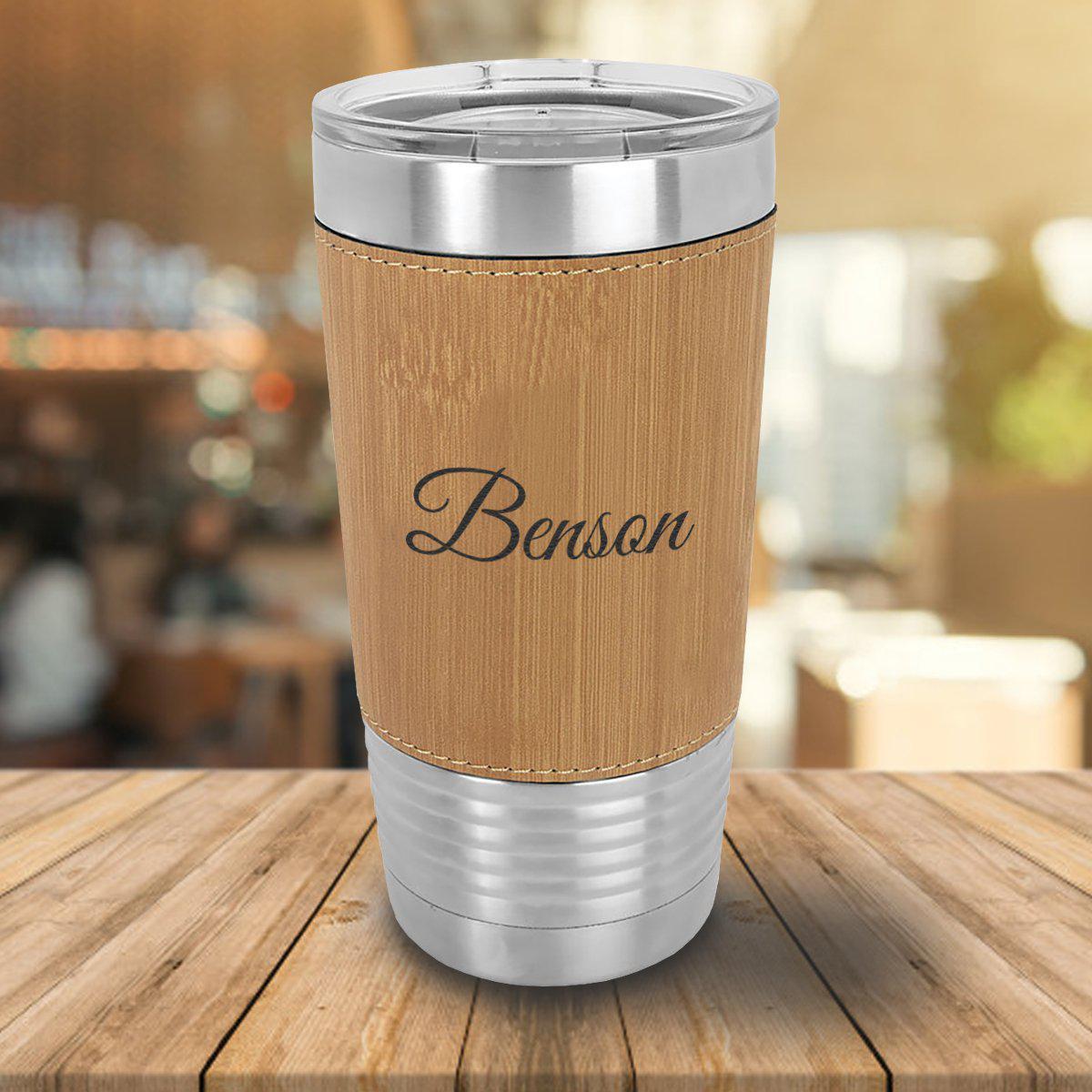 Personalized Bamboo Wrapped Tumbler - 20oz.