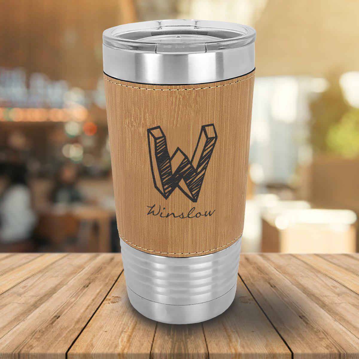 Personalized Bamboo Wrapped Tumbler - 20oz.