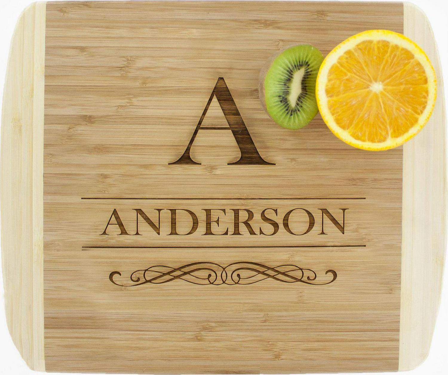 Personalized Bamboo Cutting Board 11x14 (Rounded Edge) 7 Designs