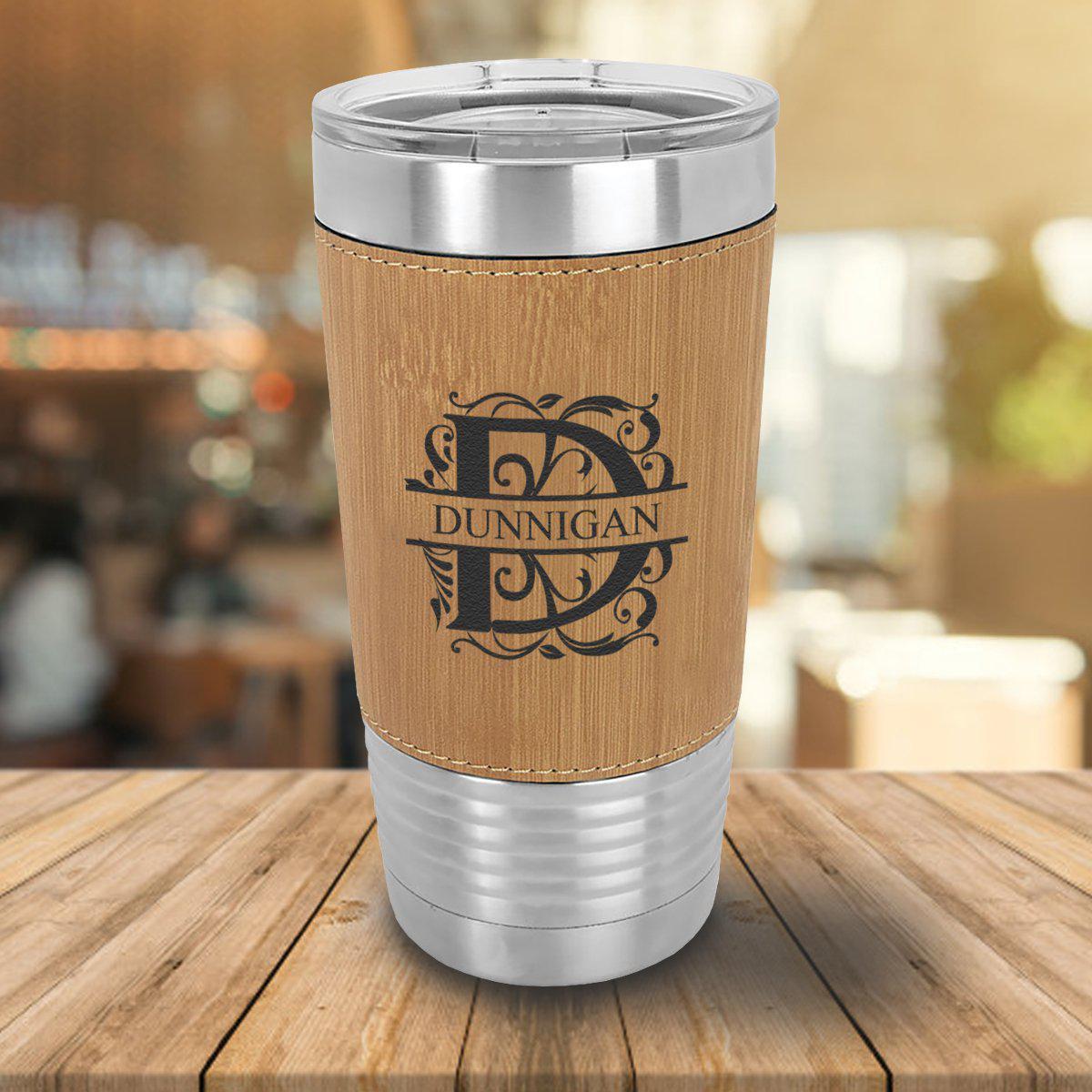 Personalized Bamboo Wrapped Tumbler - 20oz.