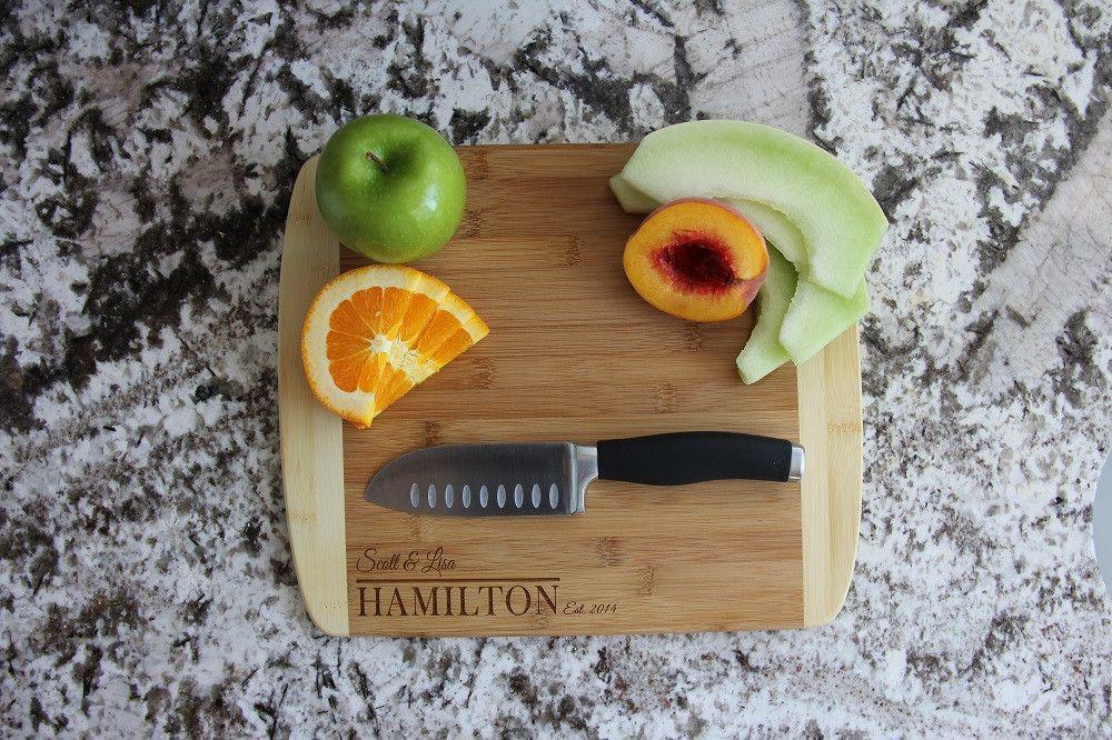 Personalized Bamboo Cutting Board 11x14 (Rounded Edge) 7 Designs