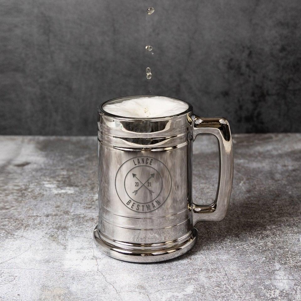 Personalized Bestman Metallic Beer Mug