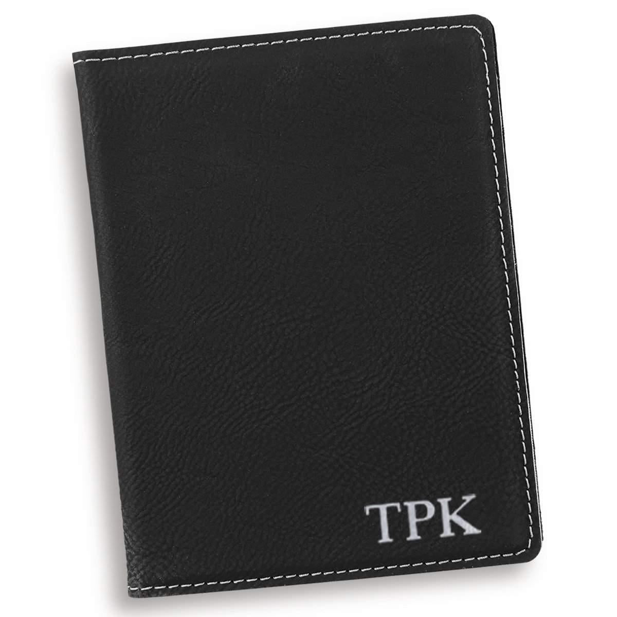 Personalized Black Passport Holder