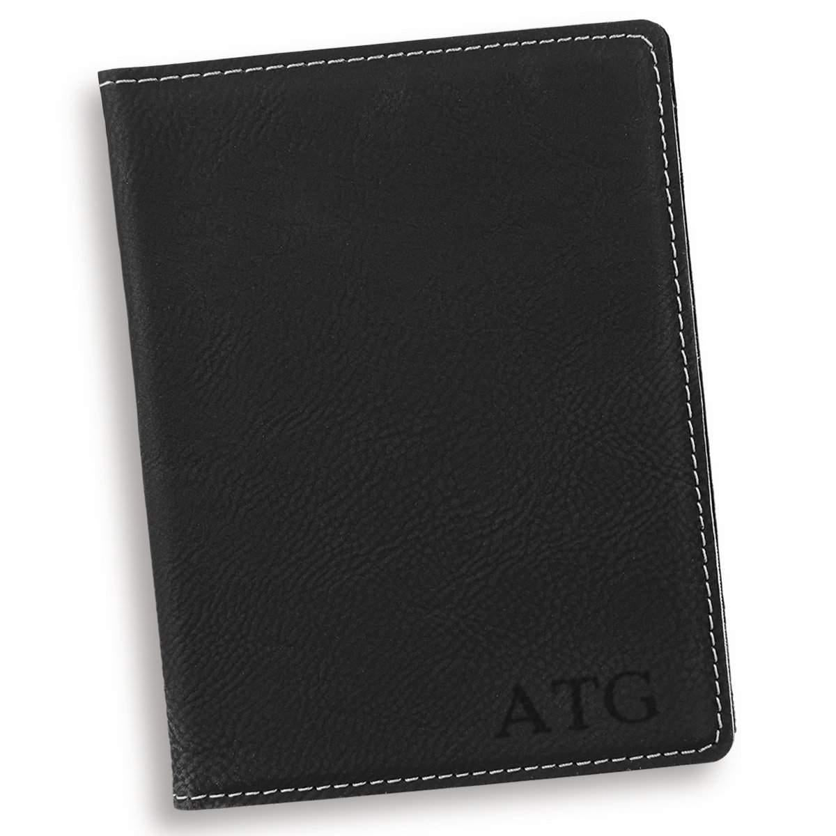 Personalized Black Passport Holder