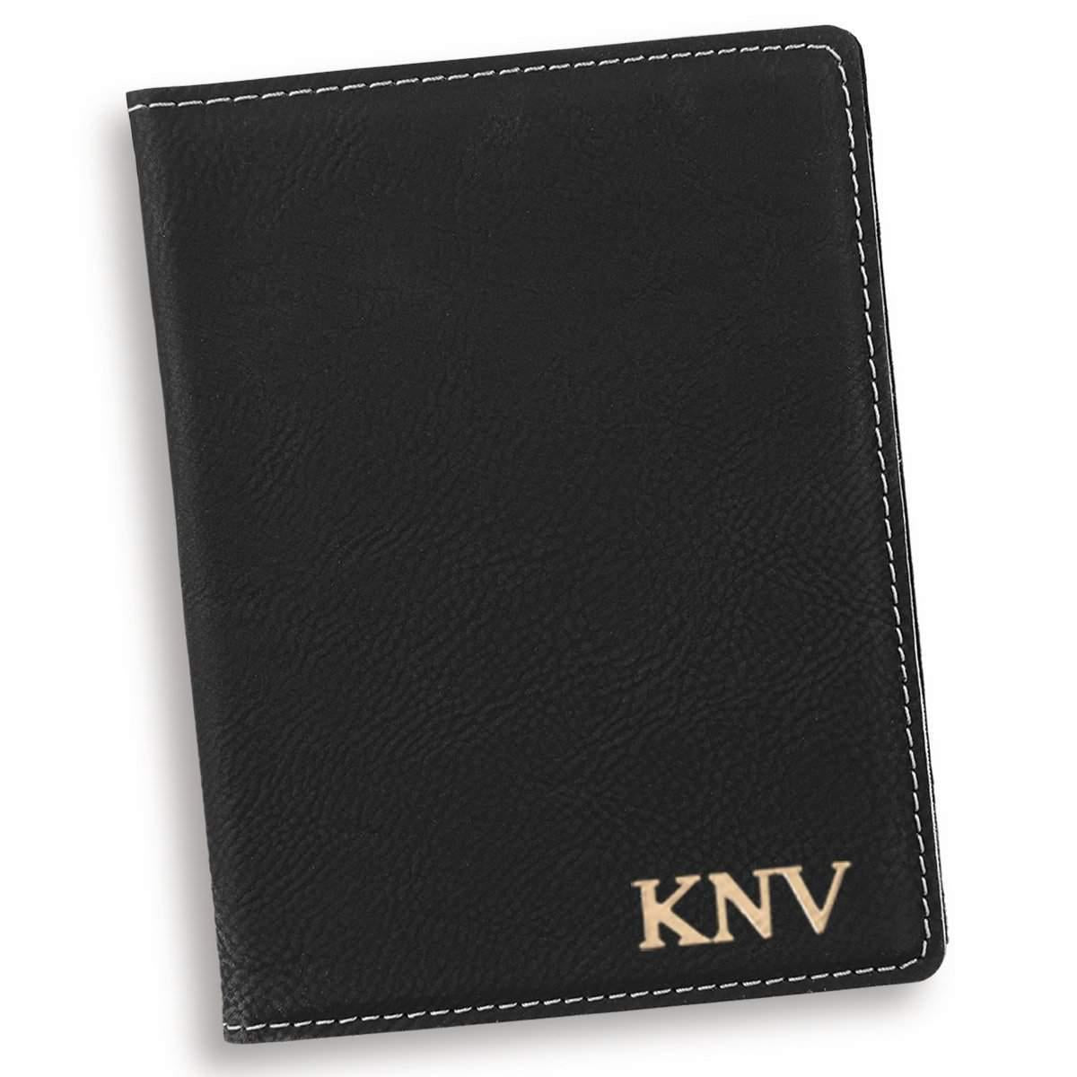 Personalized Black Passport Holder