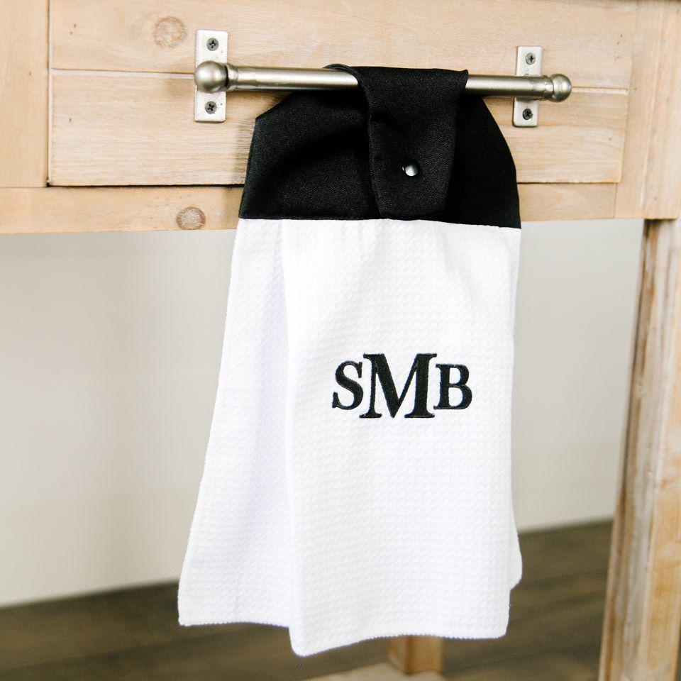 Personalized Button Hook Tea Towels