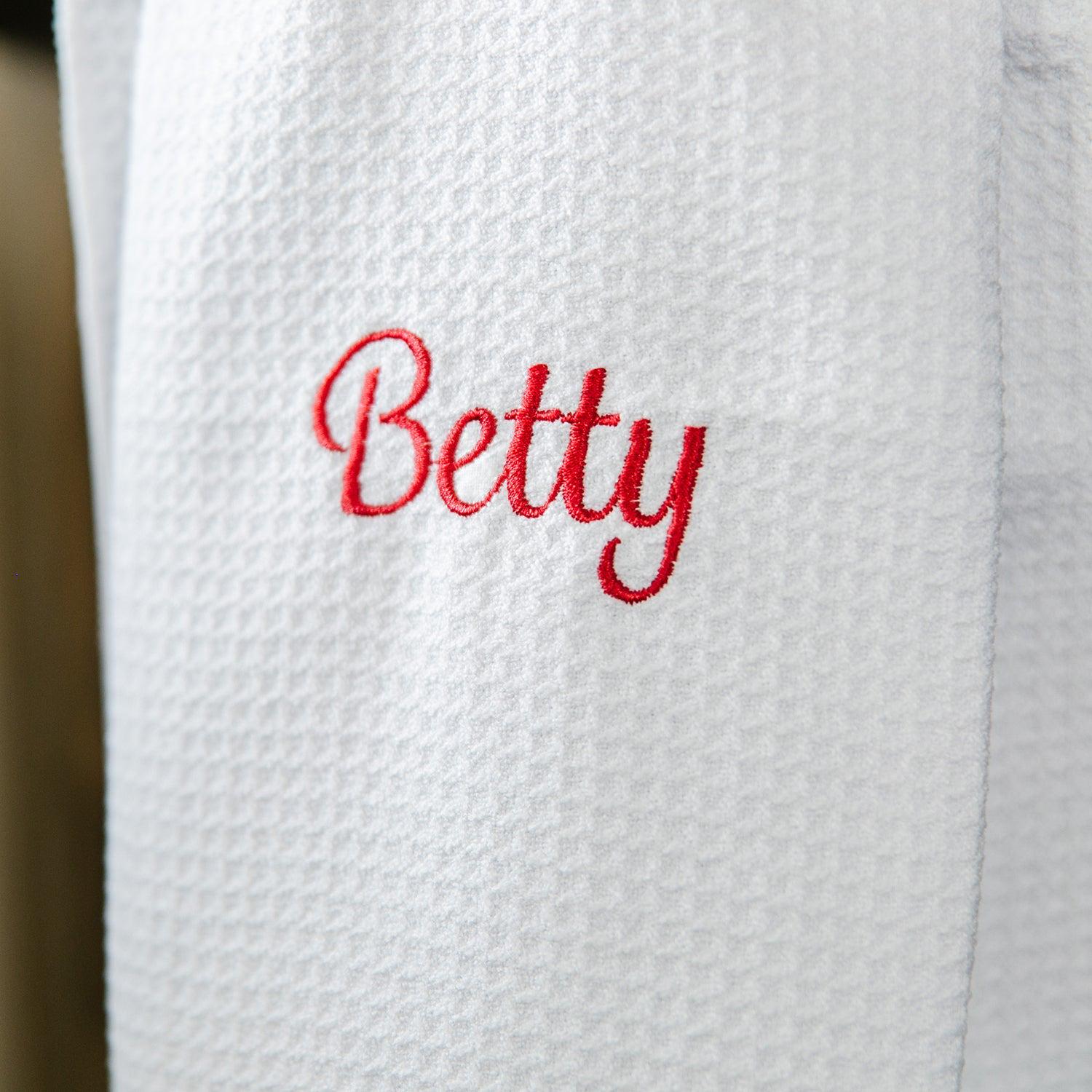 Personalized Button Hook Tea Towels