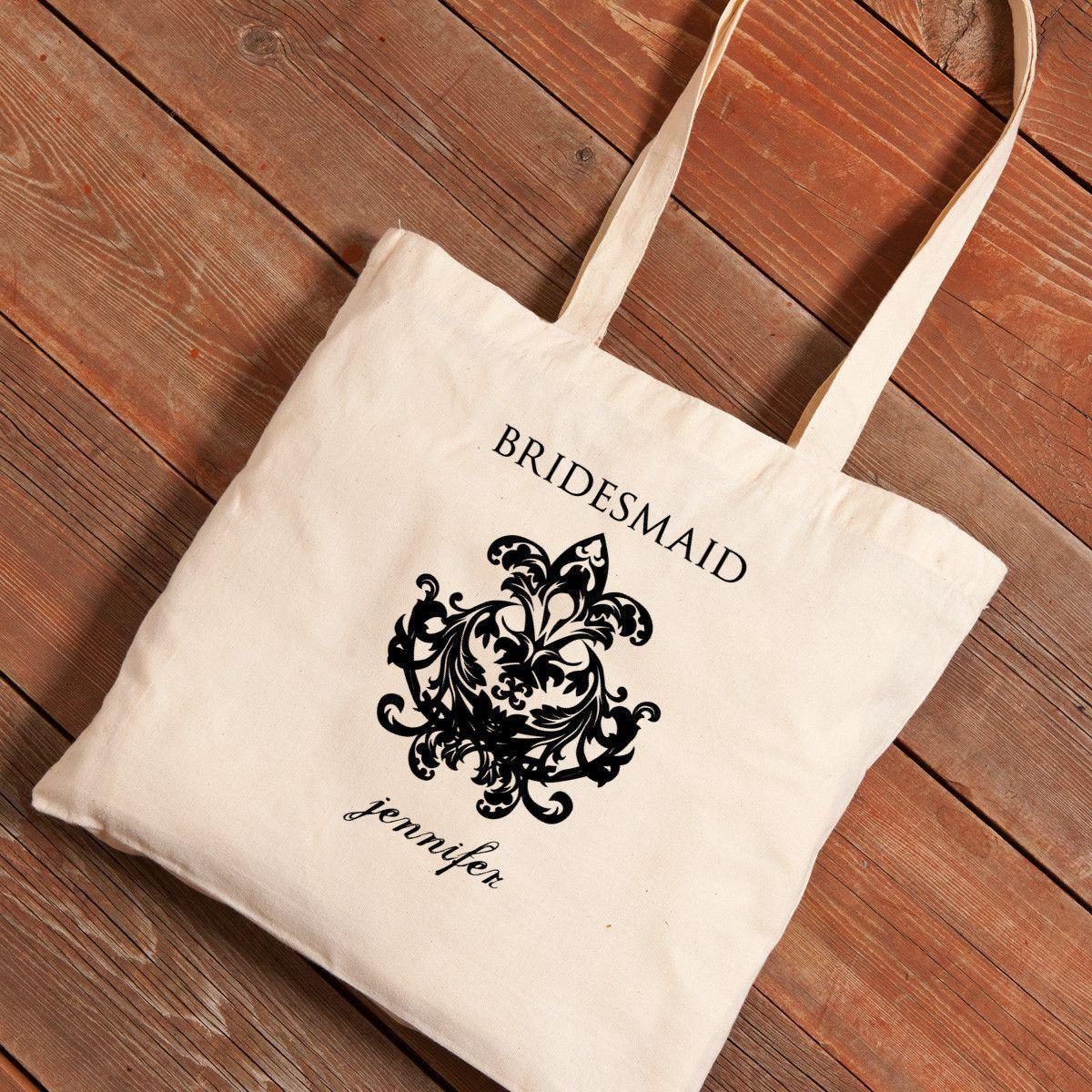 Personalized Canvas Tote - Bridesmaid