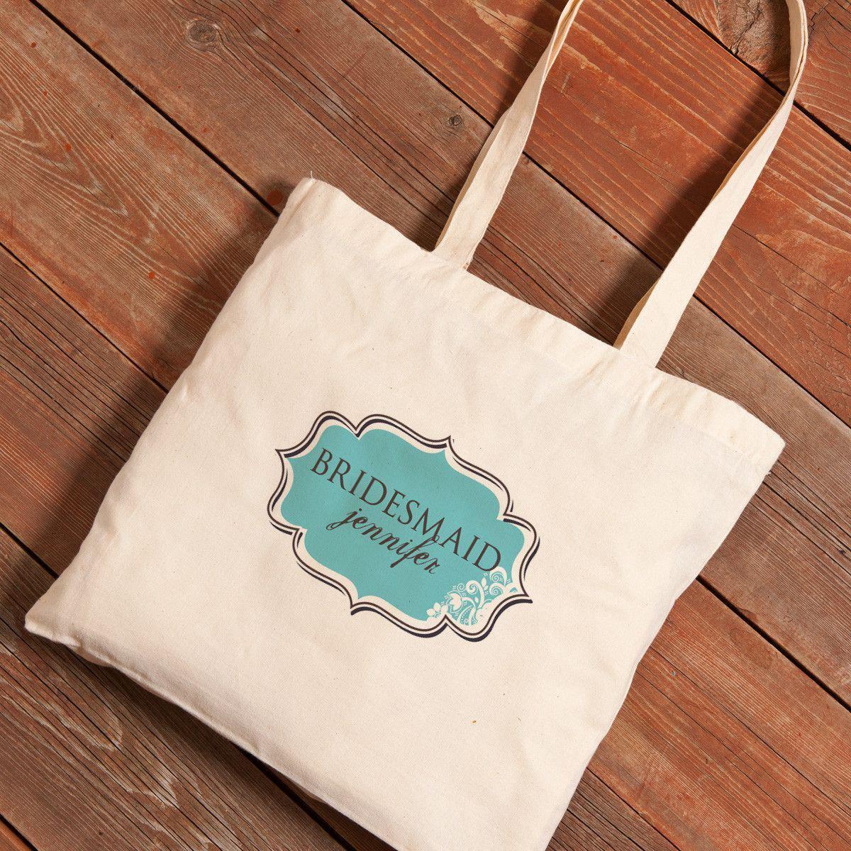 Personalized Canvas Tote - Bridesmaid