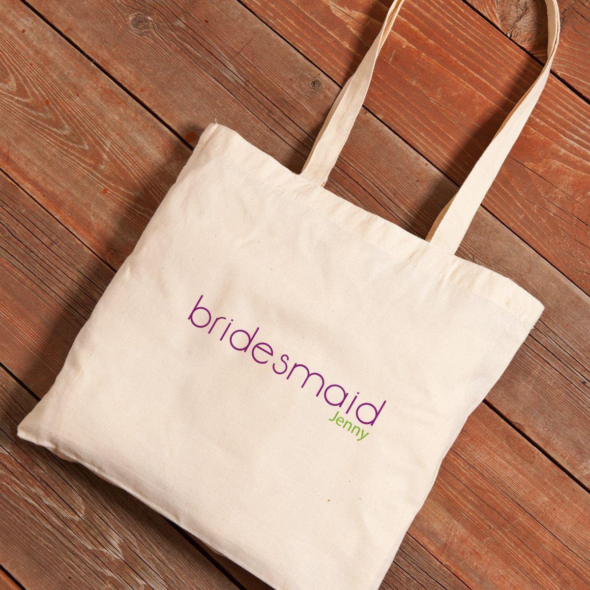 Personalized Canvas Tote - Bridesmaid