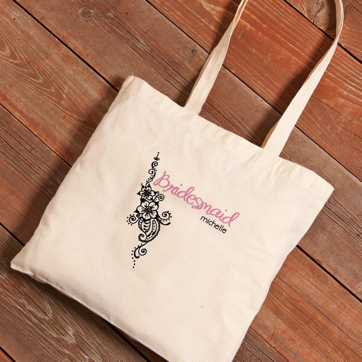 Personalized Canvas Tote - Bridesmaid