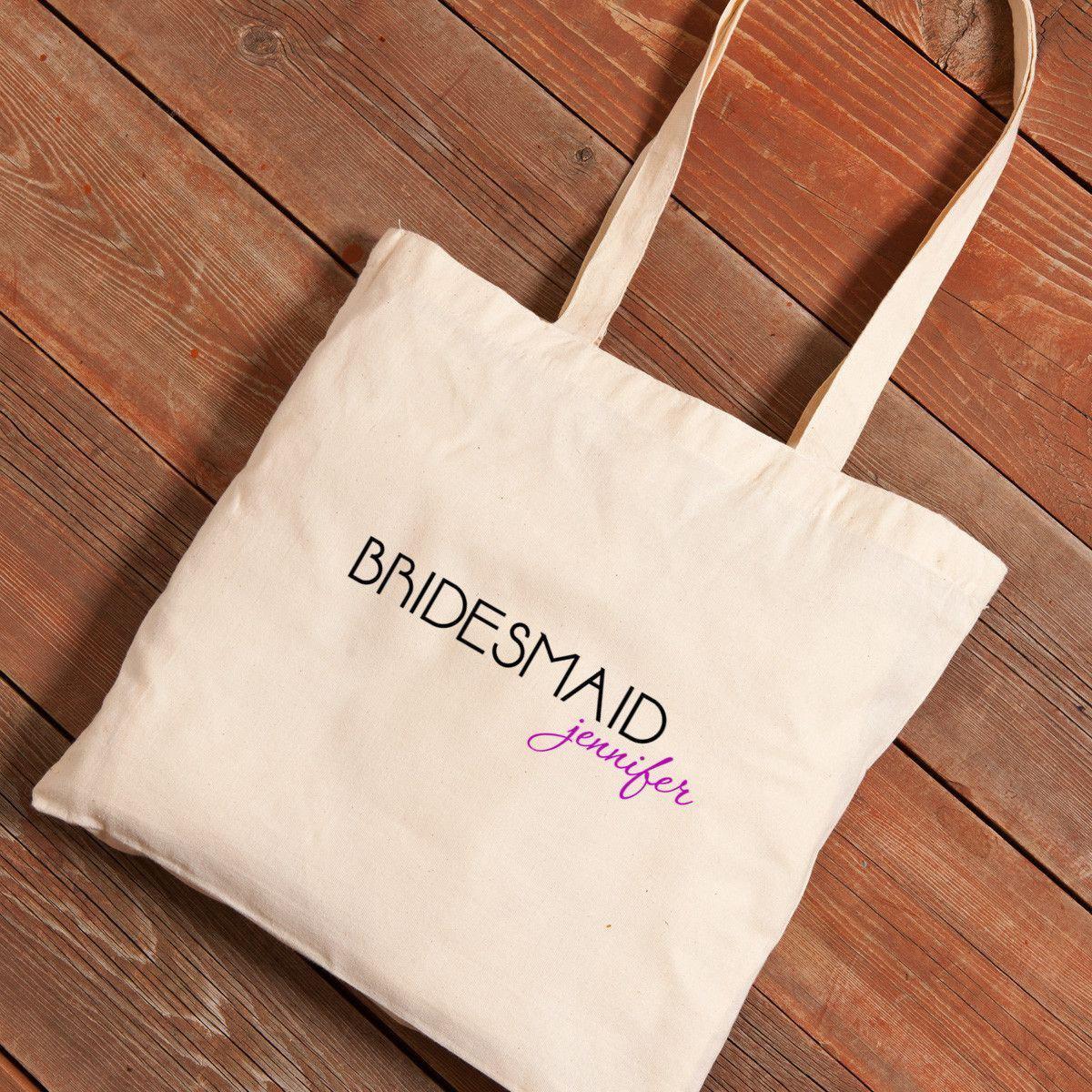 Personalized Canvas Tote - Bridesmaid