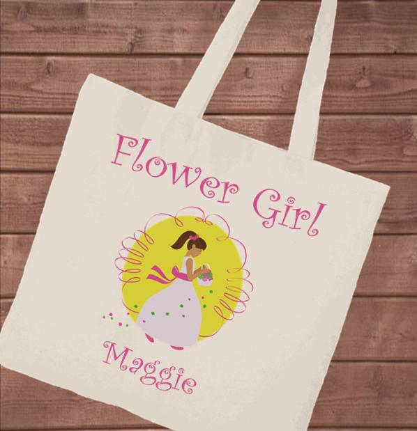 Personalized Canvas Tote - Flower Girl