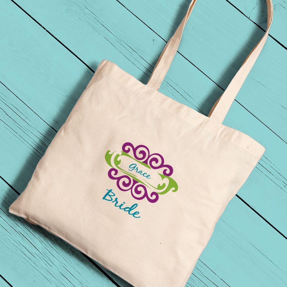 Personalized Canvas Totes - Bride and Bride to Be