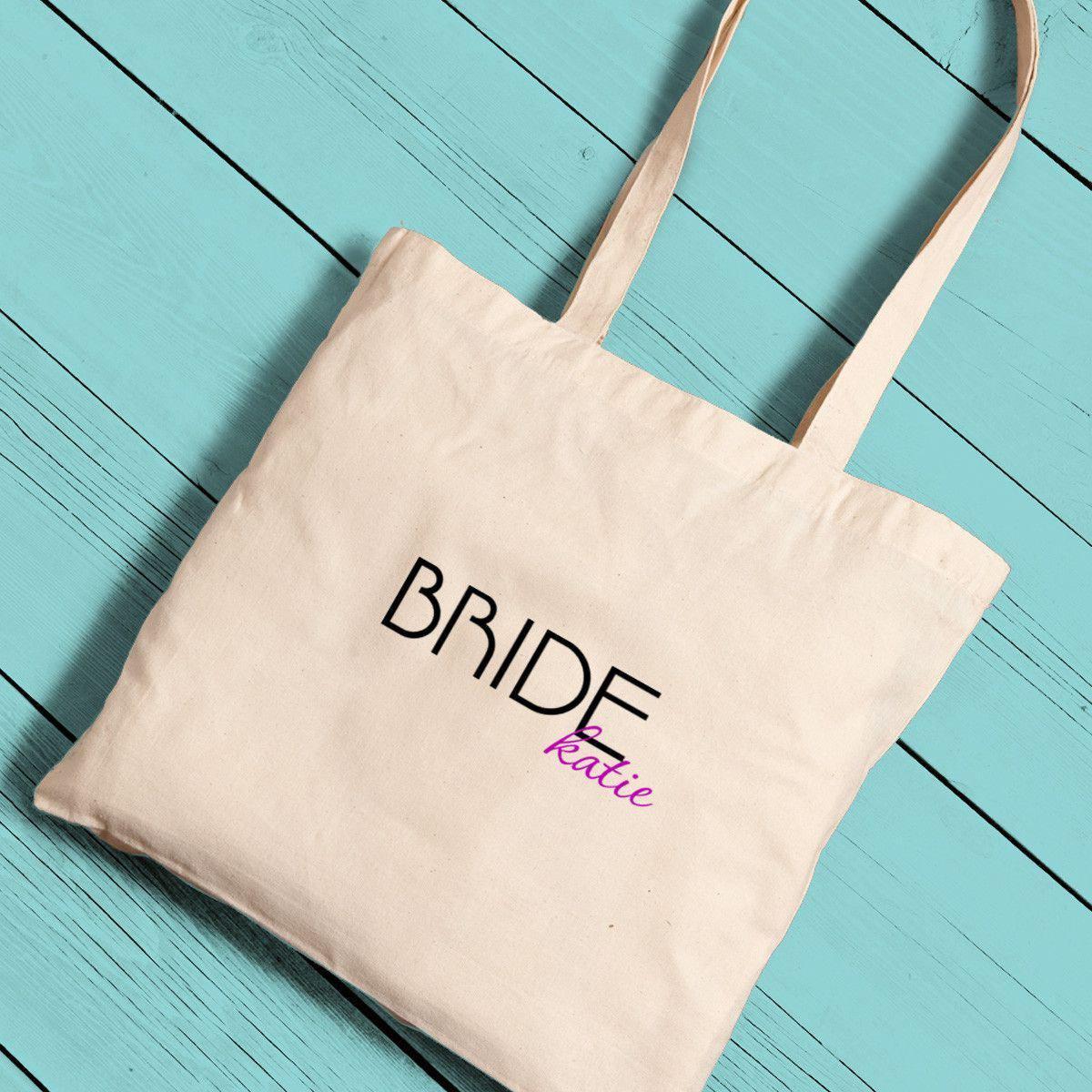 Personalized Canvas Totes - Bride and Bride to Be