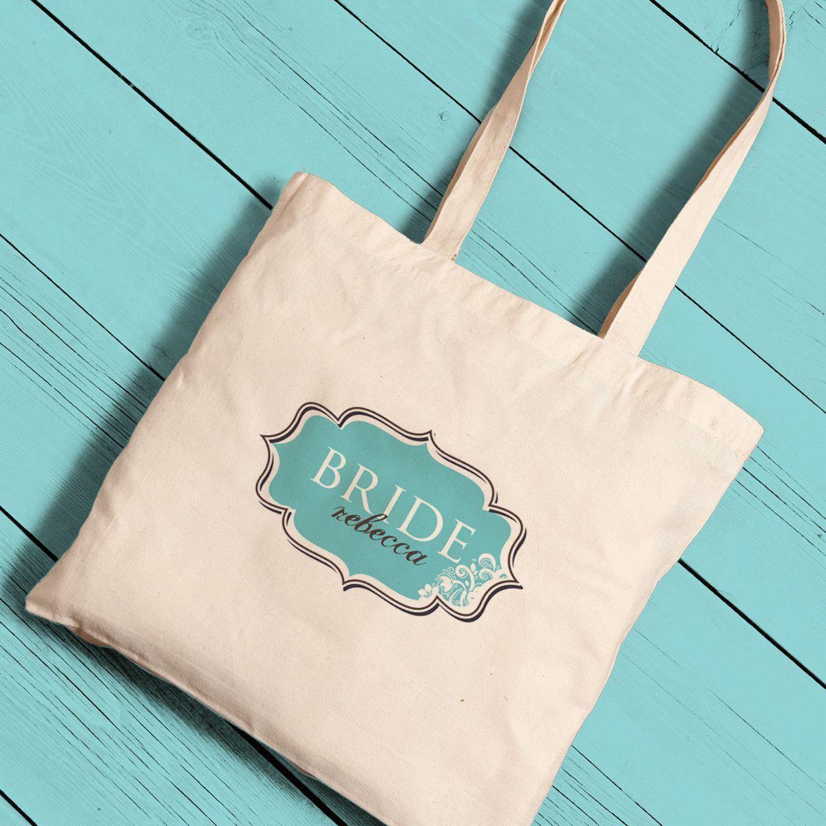 Personalized Canvas Totes - Bride and Bride to Be