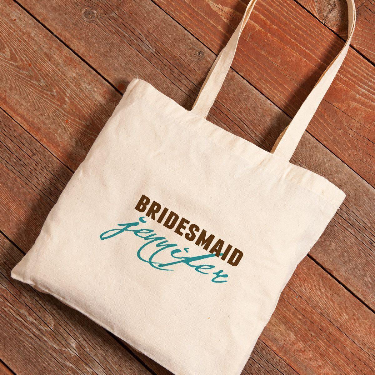 Personalized Canvas Tote - Bridesmaid