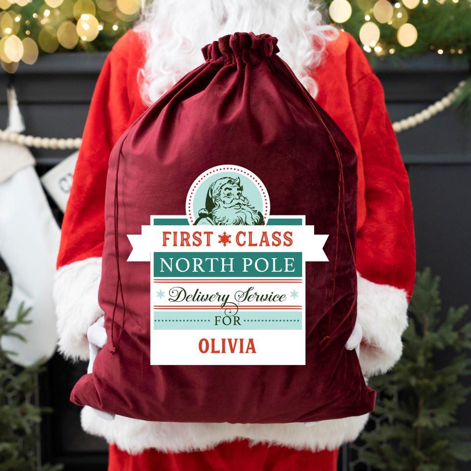 Personalized Christmas Santa Bags